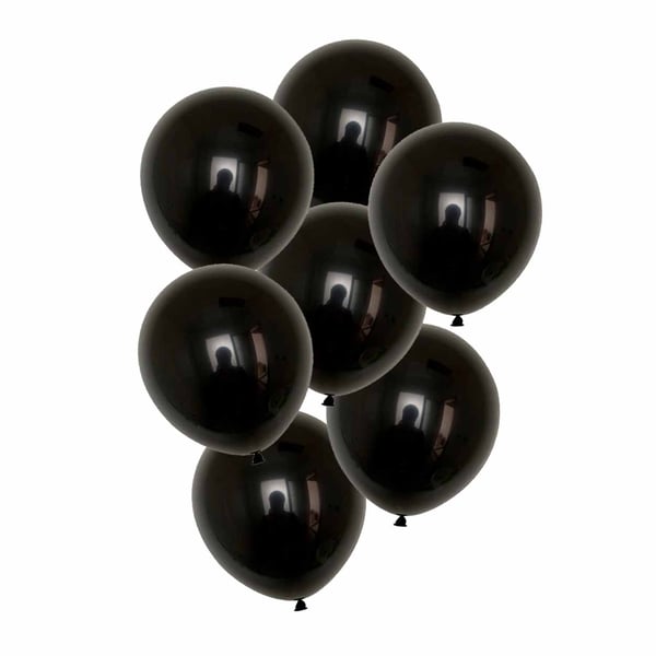 100-pack Svarta Ballonger 26cm Latex Fest Födelsedag