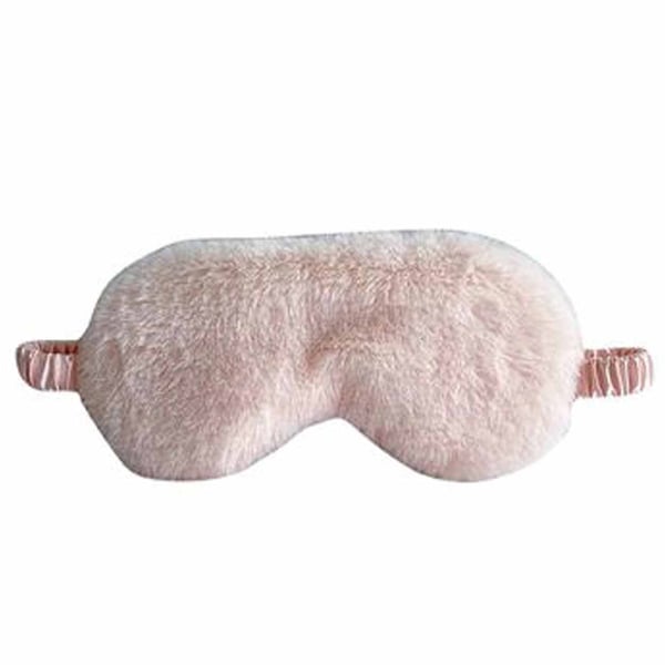 Pehmeä karvainen vaaleanpunainen nukkuva naamio Fluffy Eyeworm -lennot matkustavat