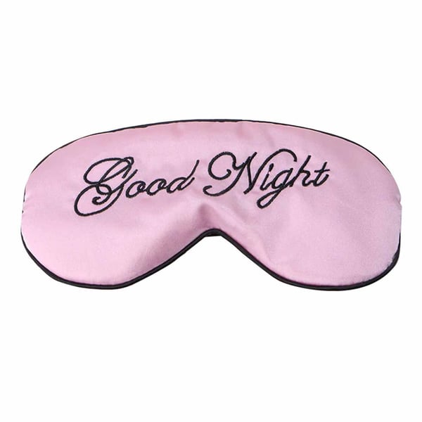 Mjuk Rosa Sovmask Ögonmask i Silke Flyg Resor Good Night