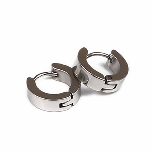 2-pack Silver Piercing Örhänge Piercingsmycke Ring Metall