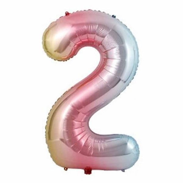 Big Digit Balloon Multicolored Rainbow Birthday Party 102cm 2 Big Digit Balloon Multicolored Rainbow Birthday Party 102cm 2