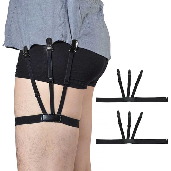 2-pack Skjorthållare Skjorthängslen Håll Skjortan på Plats
