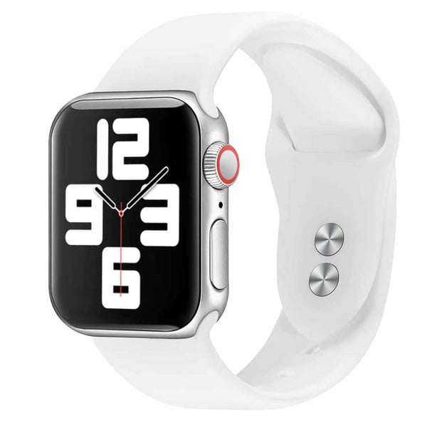 Apple Watch 38/40/41 1/2/3/4/5/6/7/8/SE Silikonarmband Silikon Vit