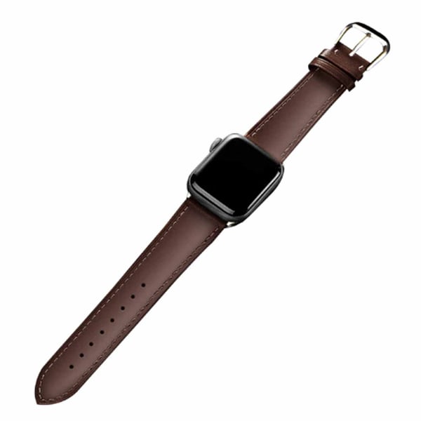 Apple Watch 38/40/41 1/2/3/4/5/6/7/Se brunt skinnarmbånd