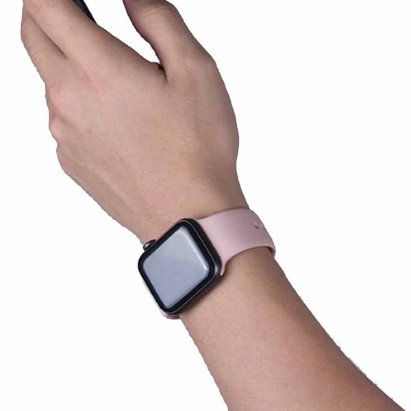 Apple Watch-kompatibel 42/44/45/49 1-8/SE/Ultra Silicon armbånd rosa