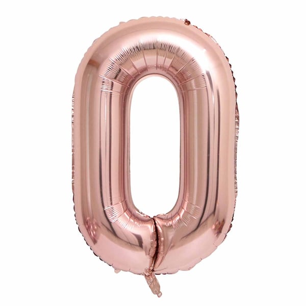 Suuri numeropallo ruusukulta syntymäpäiväjuhlissa 102 cm 0