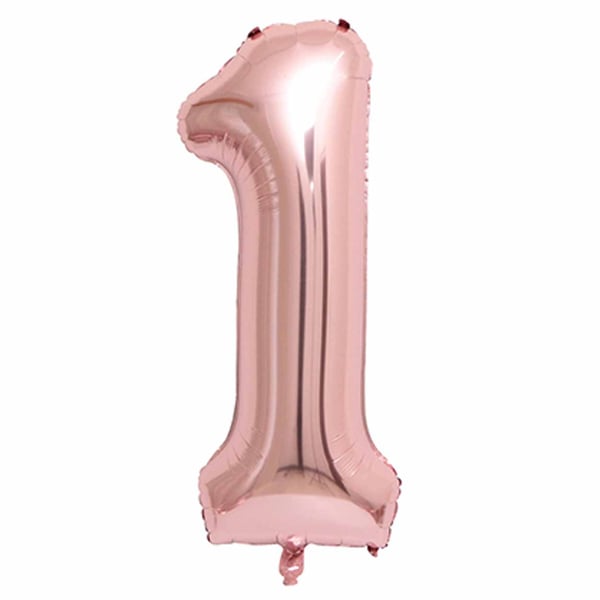 Suuri numeropallo ruusukulta syntymäpäiväjuhlissa 102 cm 1