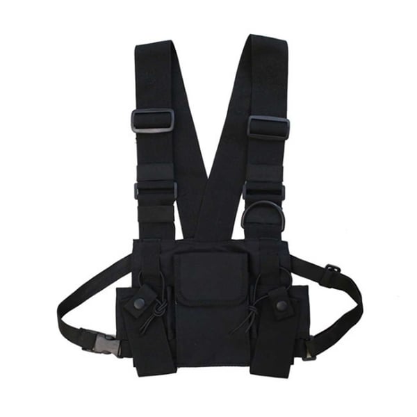 Black Tactical West Utility Vest Breast Select Street Wear Hip Hop