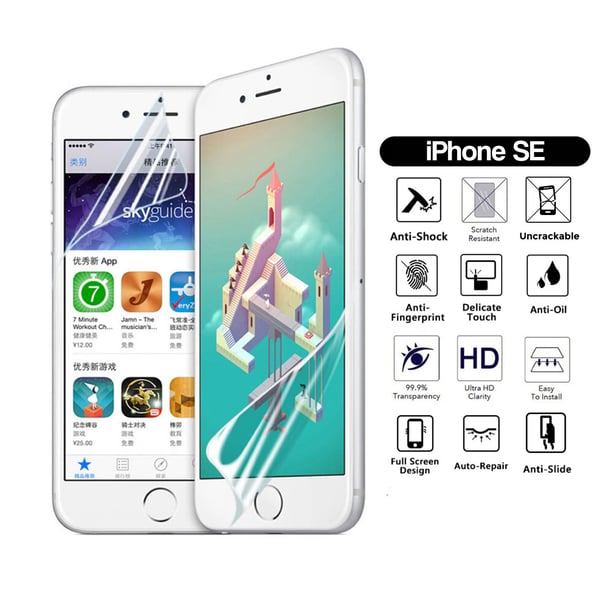 Heltäckande iPhone 6/7/8/SE Skärmskydd Nanoedge Skyddsplast