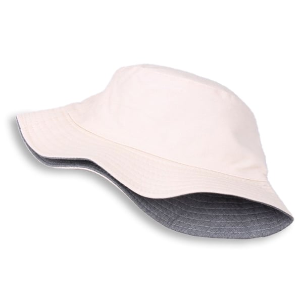 Beige fiskehatt bøtte hatehatt hatt