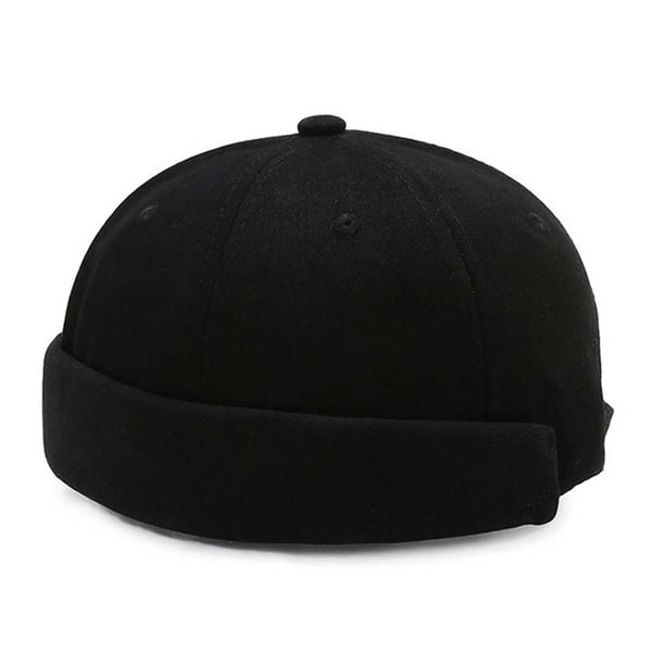 Miki Hat Caps Roled Screen Hat Beanie Docker Sotarm Hot - Black