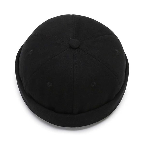 Miki Hat Caps Roled Screen Hat Beanie Docker Sotarm Hot - Black