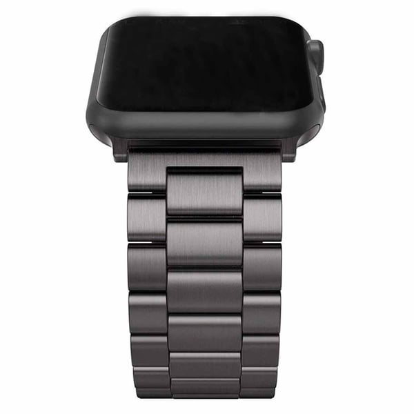 Apple Watch 42/44/45 1/2/3/4/5/6/7/Se metall svart klokkearmbånd