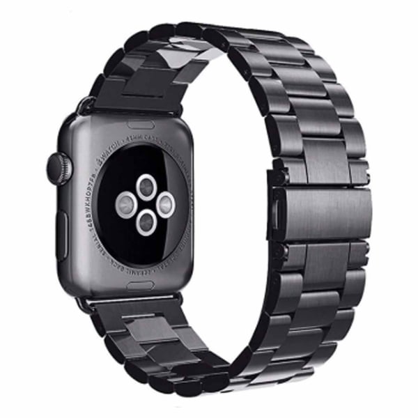Apple Watch 42/44/45 1/2/3/4/5/6/7/Se metall svart klokkearmbånd