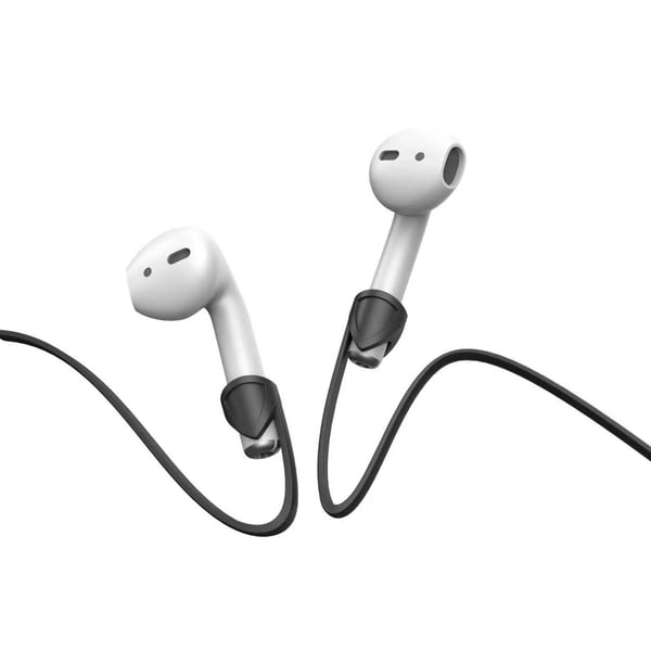 Apple AirPods nakkestropp stroppstreng heng rundt halsen - svart Apple AirPods nakkestropp stroppstreng heng rundt halsen - svart