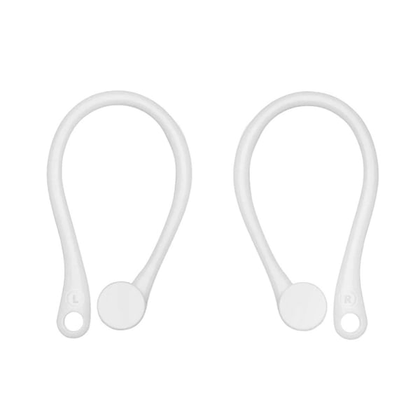 AirPods Krokar Öronkrokar Silikon Earhooks Vit