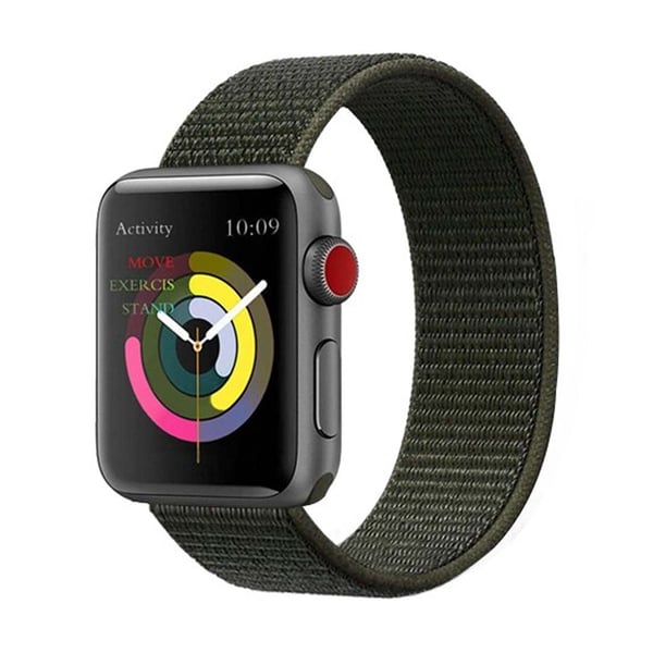 Apple Watch Militärgrönt Cargo Nylonarmband Kardborre 38/40/41
