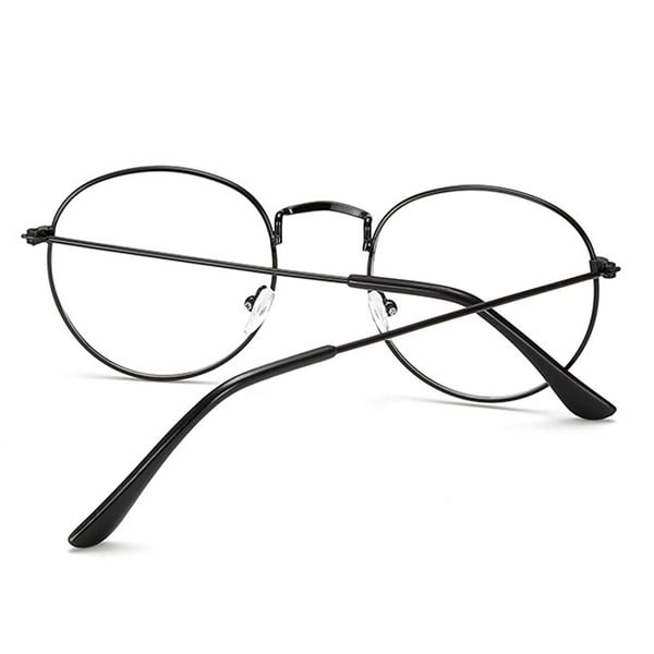 Retro Runda Läsglasögon Glasögon Styrka 1.0 Svart