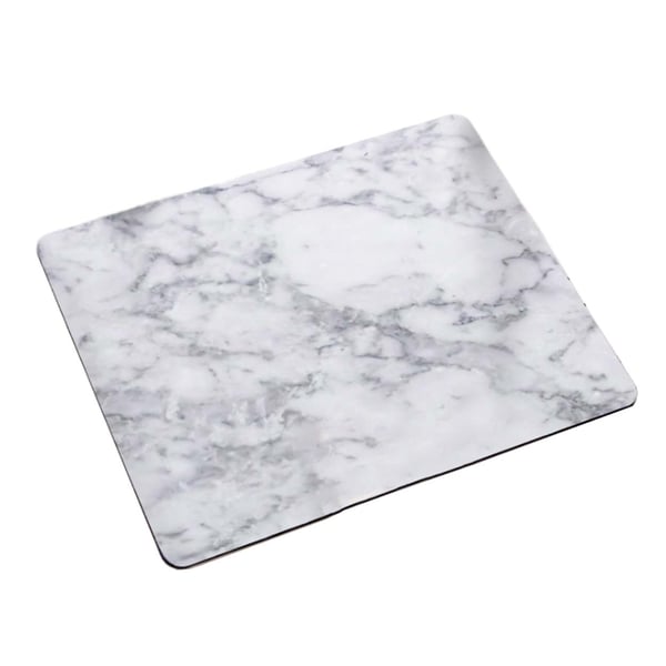 Mjuk Musmatta med Tryck Vit Marmor 21x26cm