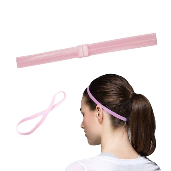 Tunt Pannband Hårband för Sport Träning – Rosa