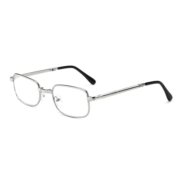 Vikbara Läsglasögon med Fodral Glasögon Styrka 1.0 Silver