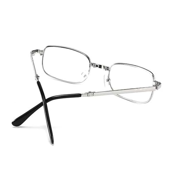 Vikbara Läsglasögon med Fodral Glasögon Styrka 1.0 Silver