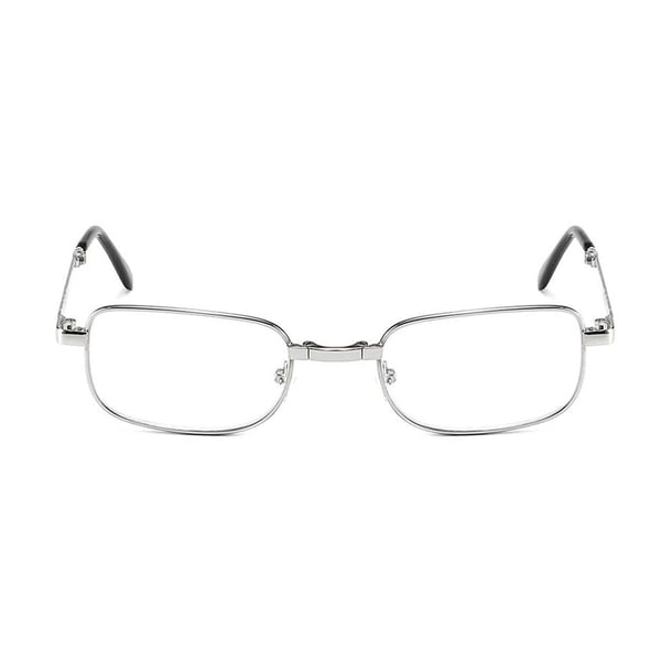 Vikbara Läsglasögon med Fodral Glasögon Styrka 1.0 Silver