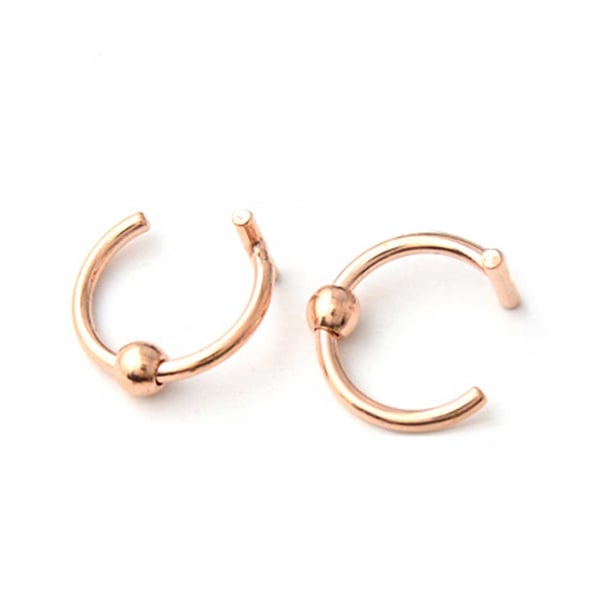 2-pack Fake Läppring utan Hål Fake Piercing – Roséguld