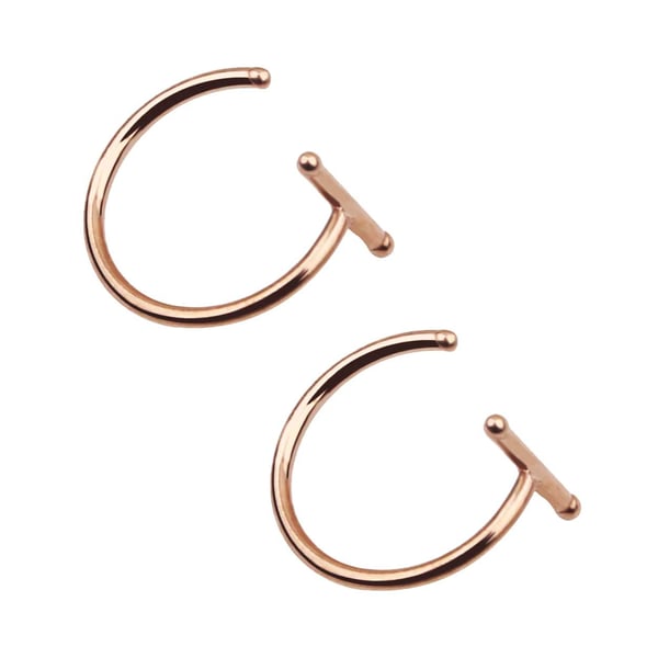 2-pack Fake Läpp Piercing utan Hål Fake Läppring – Roséguld