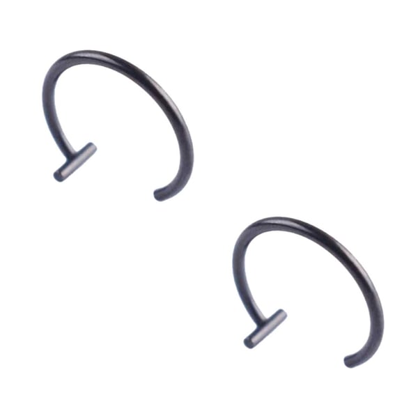 2-pack Fake Läpp Piercing utan Hål Fake Läppring – Svart