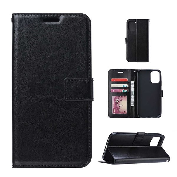 Galaxy S20 Wallet Case Black Leather Leather Case