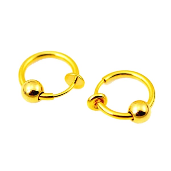 2-pack gullklipp på nese ring falsk piercing nese septum 2-pack gullklipp på nese ring falsk piercing nese septum