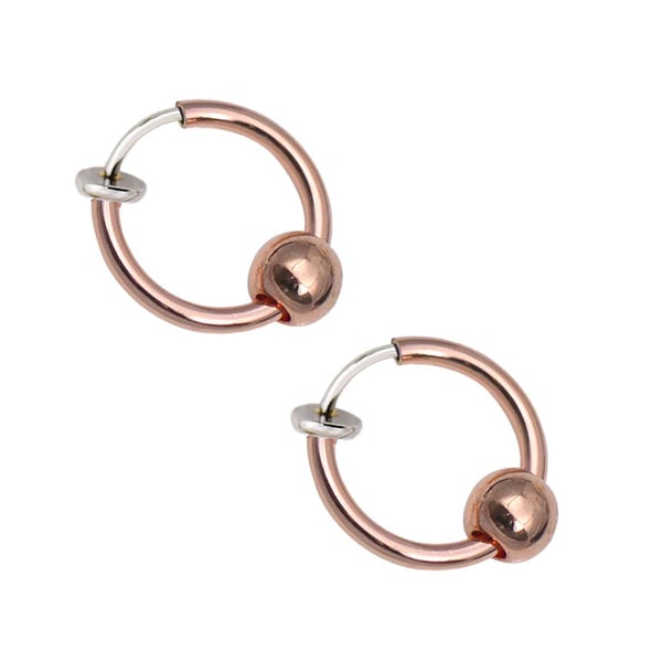 2-pack Roséguld Clip-on Näsring Fake Piercing Näsa Septum