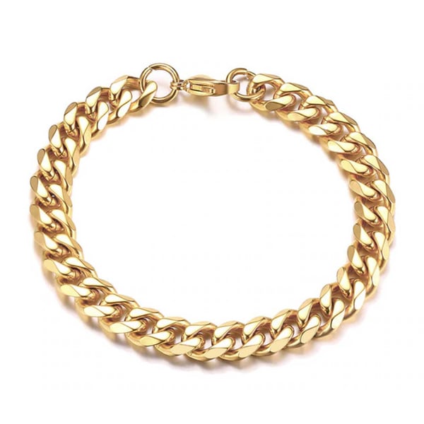Pansarlänk Armband Kedjearmband Guld 9mm