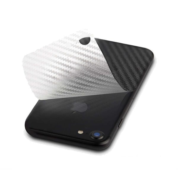 iPhone 7/8 karbonfiber hudbeskyttende plast tilbake
