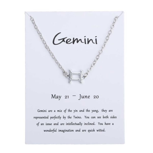 Gåvoarmband Stjärntecken Tvillingarna Gemini Armband Silver