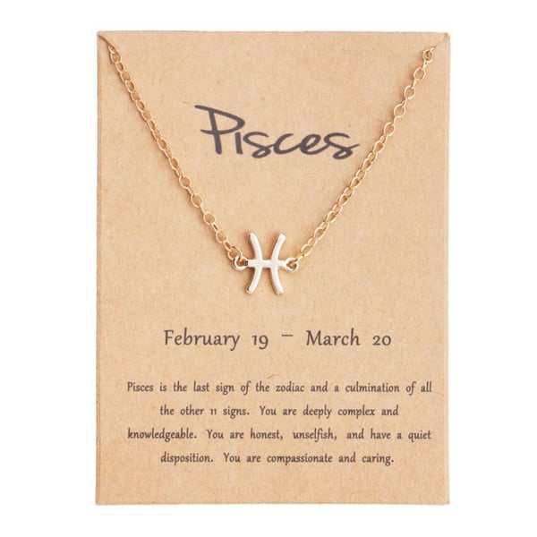 Gåvoarmband Stjärntecken Fiskarna Pisces Armband Guld