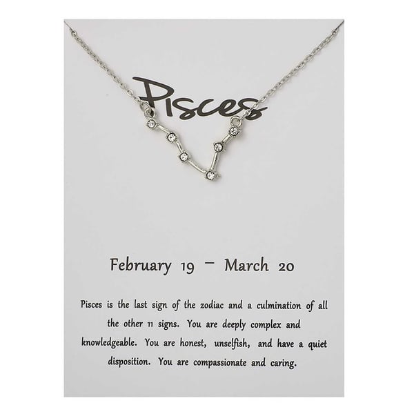 Stjärntecken Halsband Fiskarna Pisces Gåvohalsband