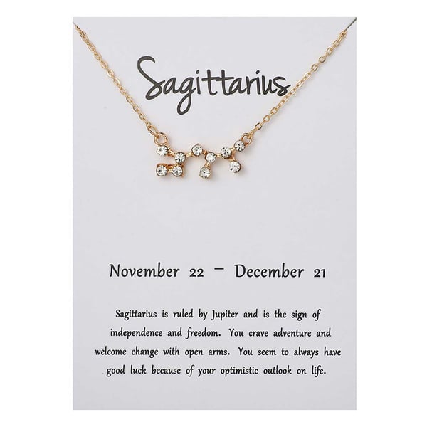 Stjärntecken Halsband Skytten Sagittarius Gåvohalsband Guld