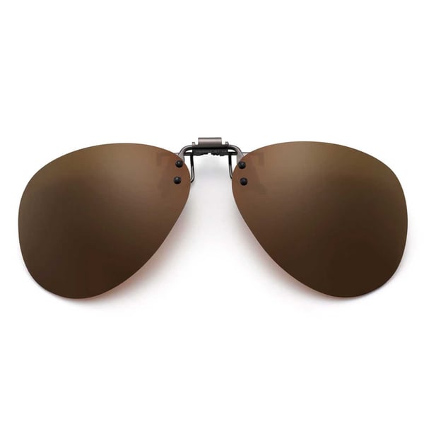 Clip-on Aviator Sunglasses Pilot Glasses Brown