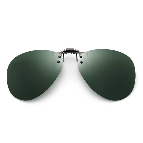Clip-on Aviator Solglasögon Pilotglasögon Grön
