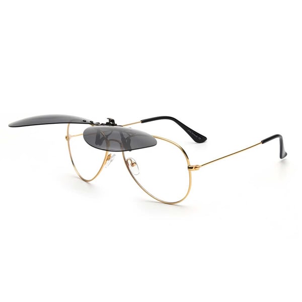 Clip-on Aviator solbriller pilot briller sorte