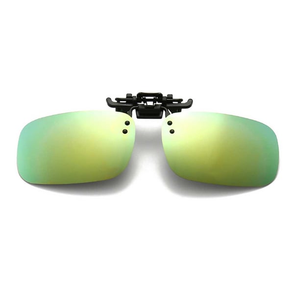 Clip-on Solglasögon Guld Spegelglas 40x58mm