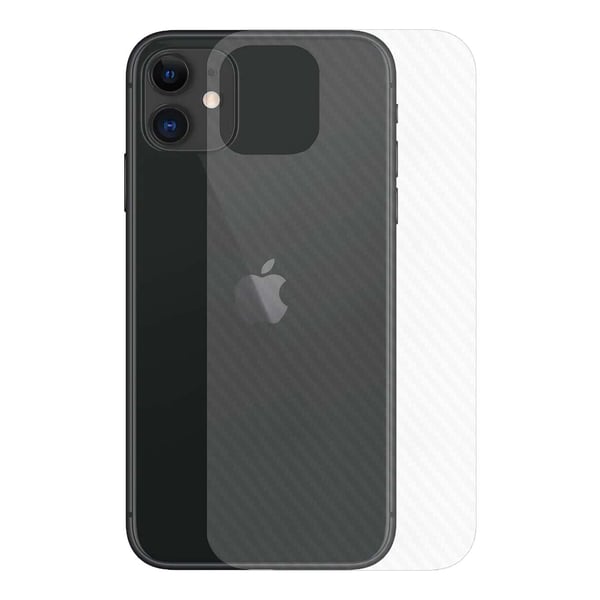 3-pack iPhone 12 Mini Kolfiber Vinyl Skin Skyddsfilm Baksida