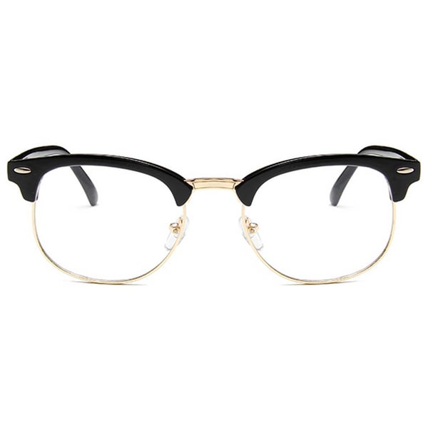 Svarta Clubmaster Glasögon utan Styrka Klarglasögon