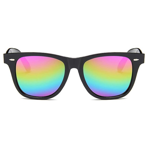 Sort måde farer solbriller flerfargineret spejlglas