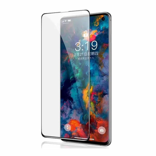 2-pack Galaxy S10 Skjermbeskytter Omfattende HD karbonfiber herdet glass