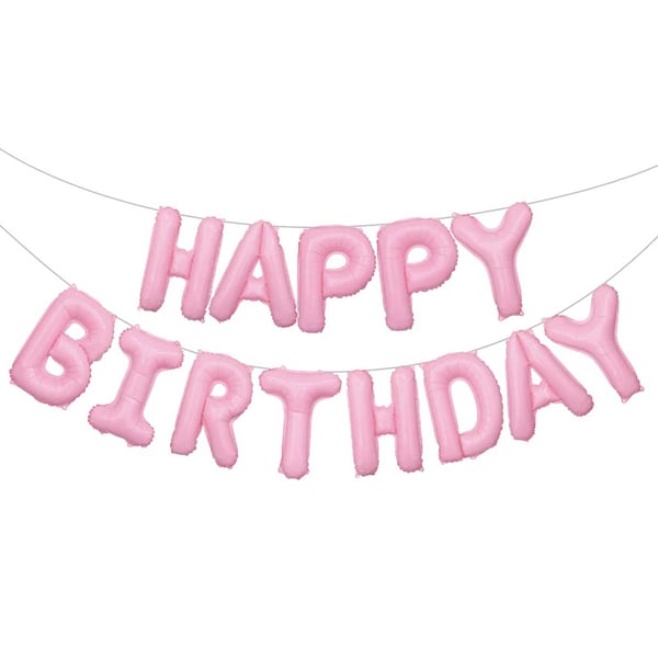 Gratulerer med dagen Balloons Fest Birthday Kalas Pink