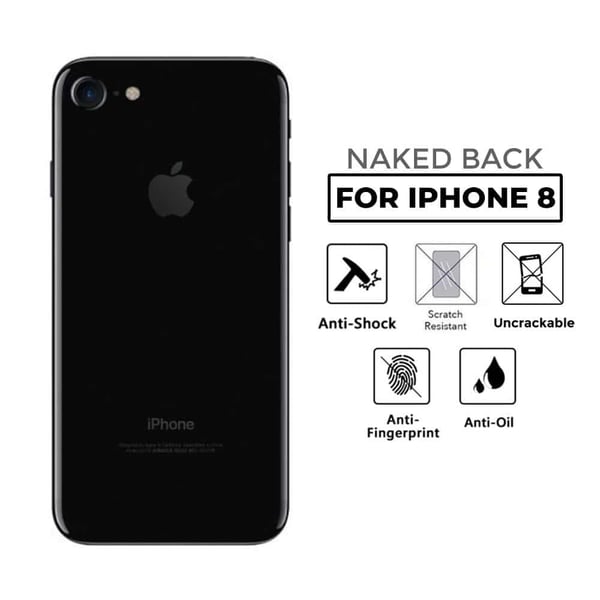 iPhone SE Genomskinlig Vinyl Skin Wrap Baksida