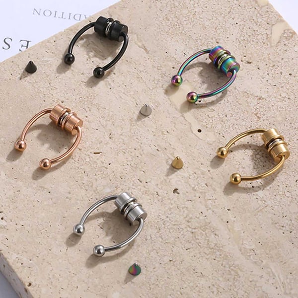 Magnetisk Fake Näsring Septum Näspiercing Silver